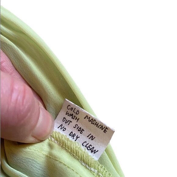 EUC Lapis black A Line skirt with green underlay - Picture 6 of 9